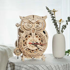 ROKR Owl Clock Mechanical 3D Wooden Puzzle