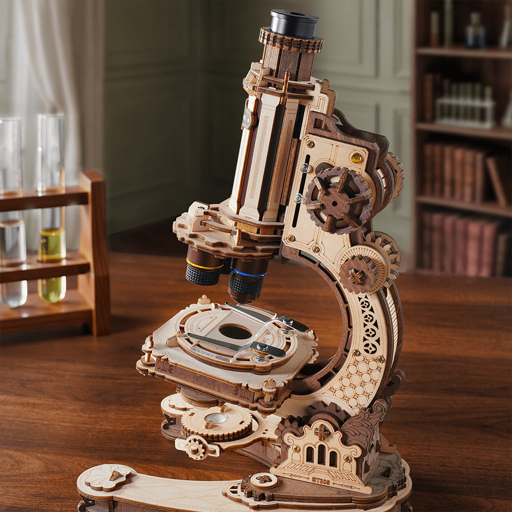ROKR Microscope Mechanical Wooden 3D Puzzle