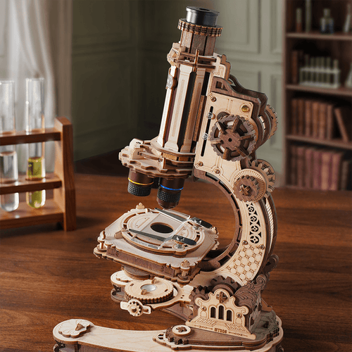 ROKR Microscope Mechanical Wooden 3D Puzzle