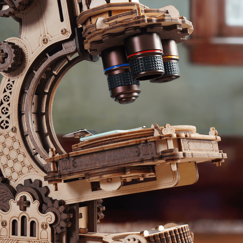 ROKR Microscope Mechanical Wooden 3D Puzzle