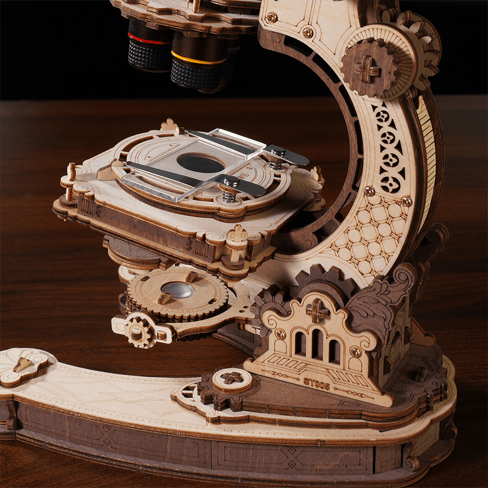 ROKR Microscope Mechanical Wooden 3D Puzzle