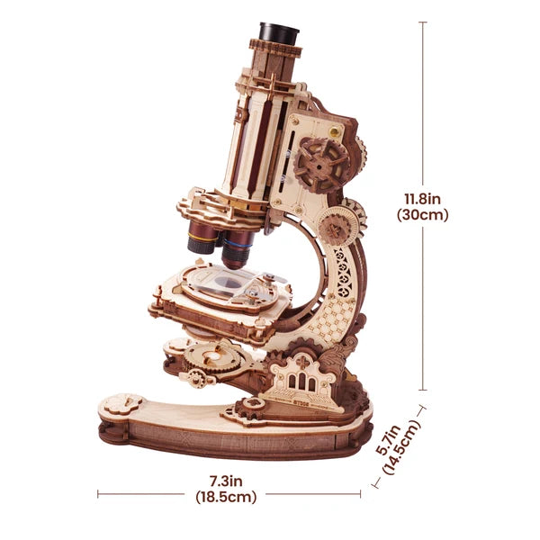 ROKR Microscope Mechanical Wooden 3D Puzzle