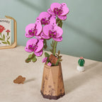 Rowood Purple Orchid DIY Flower 3D Wooden Puzzle