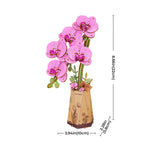 Rowood Purple Orchid DIY Flower 3D Wooden Puzzle