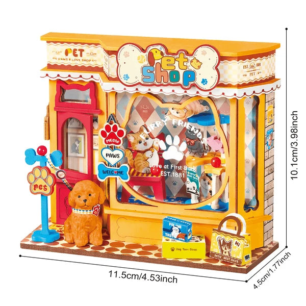 Rolife Pawfect Pet Shop DIY Miniature House