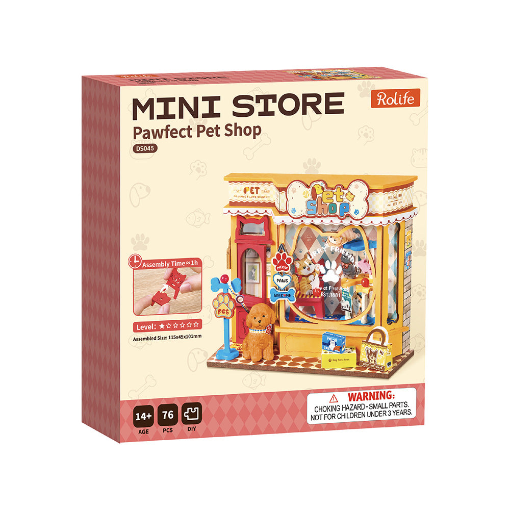 Rolife Pawfect Pet Shop DIY Miniature House