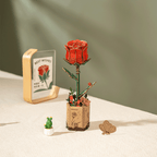 Rowood Wooden Flower 3D Wooden Puzzle Red Rose