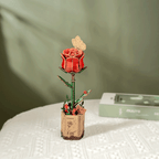 Rowood Wooden Flower 3D Wooden Puzzle Red Rose