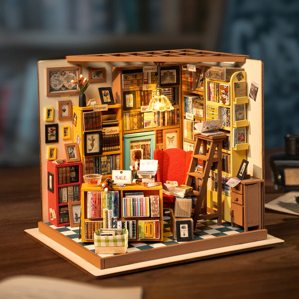 Rolife Sam's Study Library DIY Miniature house