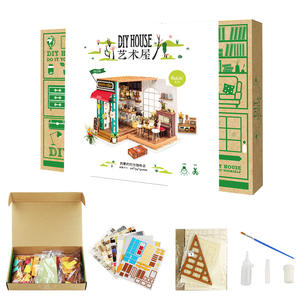 Rolife Simon’s Coffee DIY Miniature house
