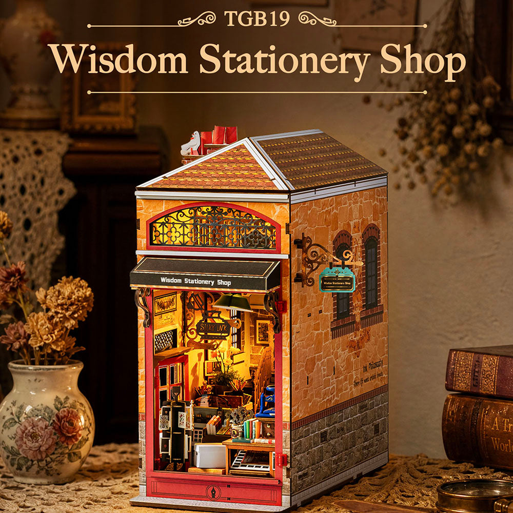Rolife Wisdom Stationery Shop DIY Book Nook