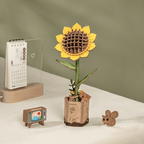 Rowood Wooden Flower 3D Puzzle Sunflower