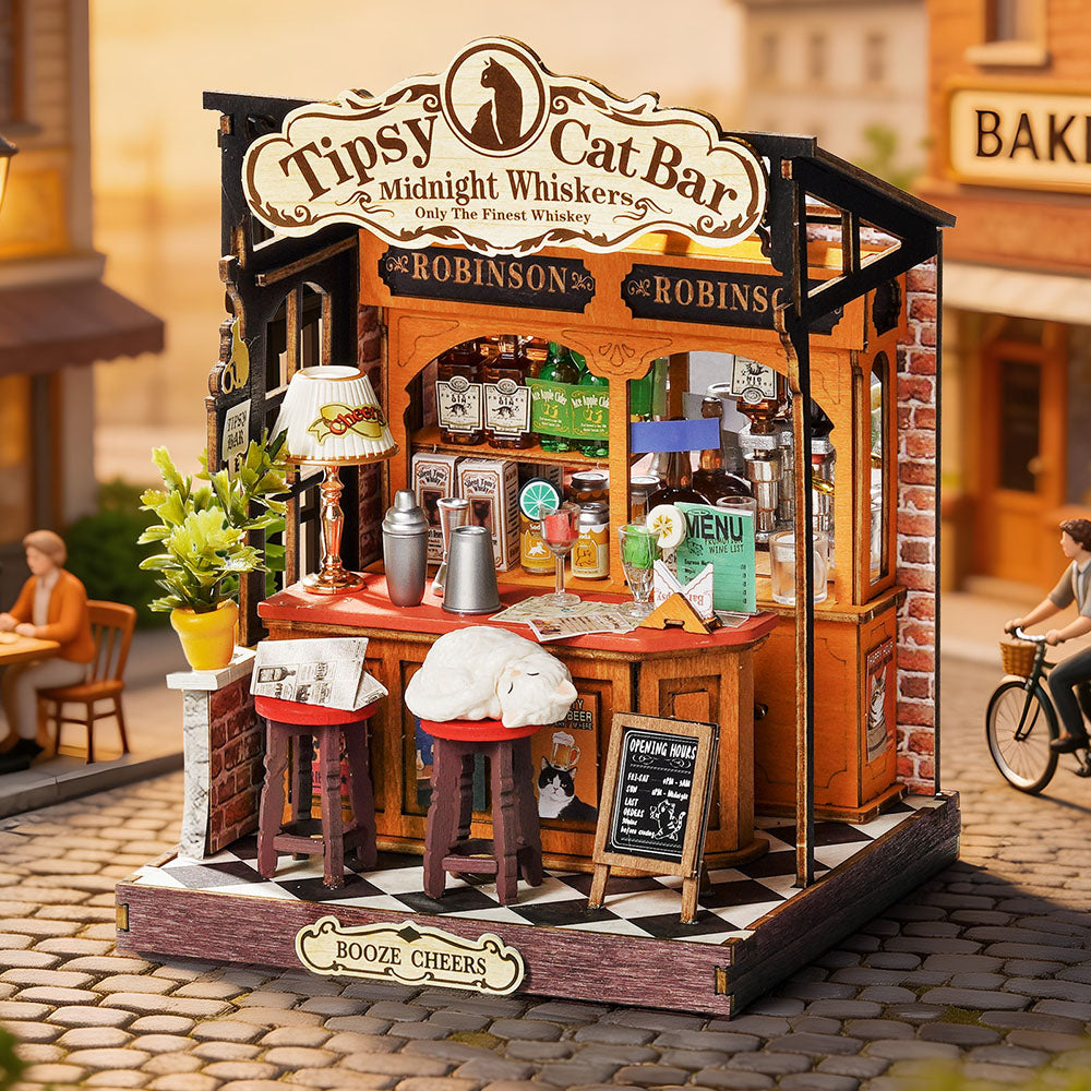 Rolife Tipsy Cat Bar DIY Miniature House