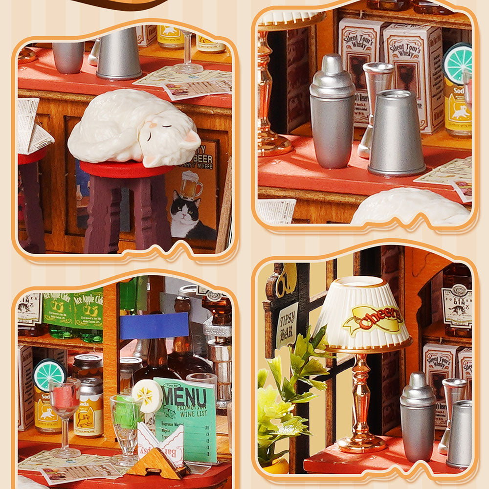 Rolife Tipsy Cat Bar DIY Miniature House