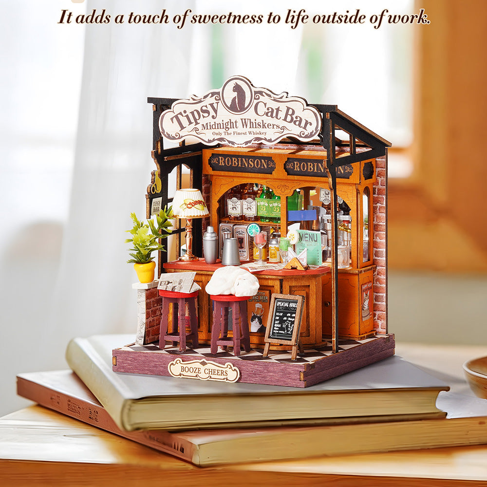 Rolife Tipsy Cat Bar DIY Miniature House