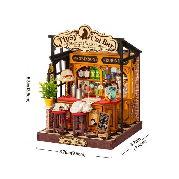 Rolife Tipsy Cat Bar DIY Miniature House