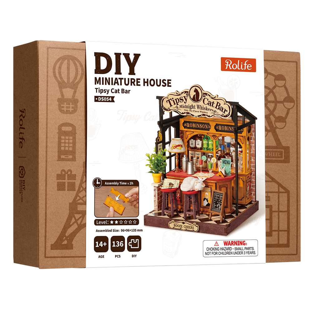 Rolife Tipsy Cat Bar DIY Miniature House