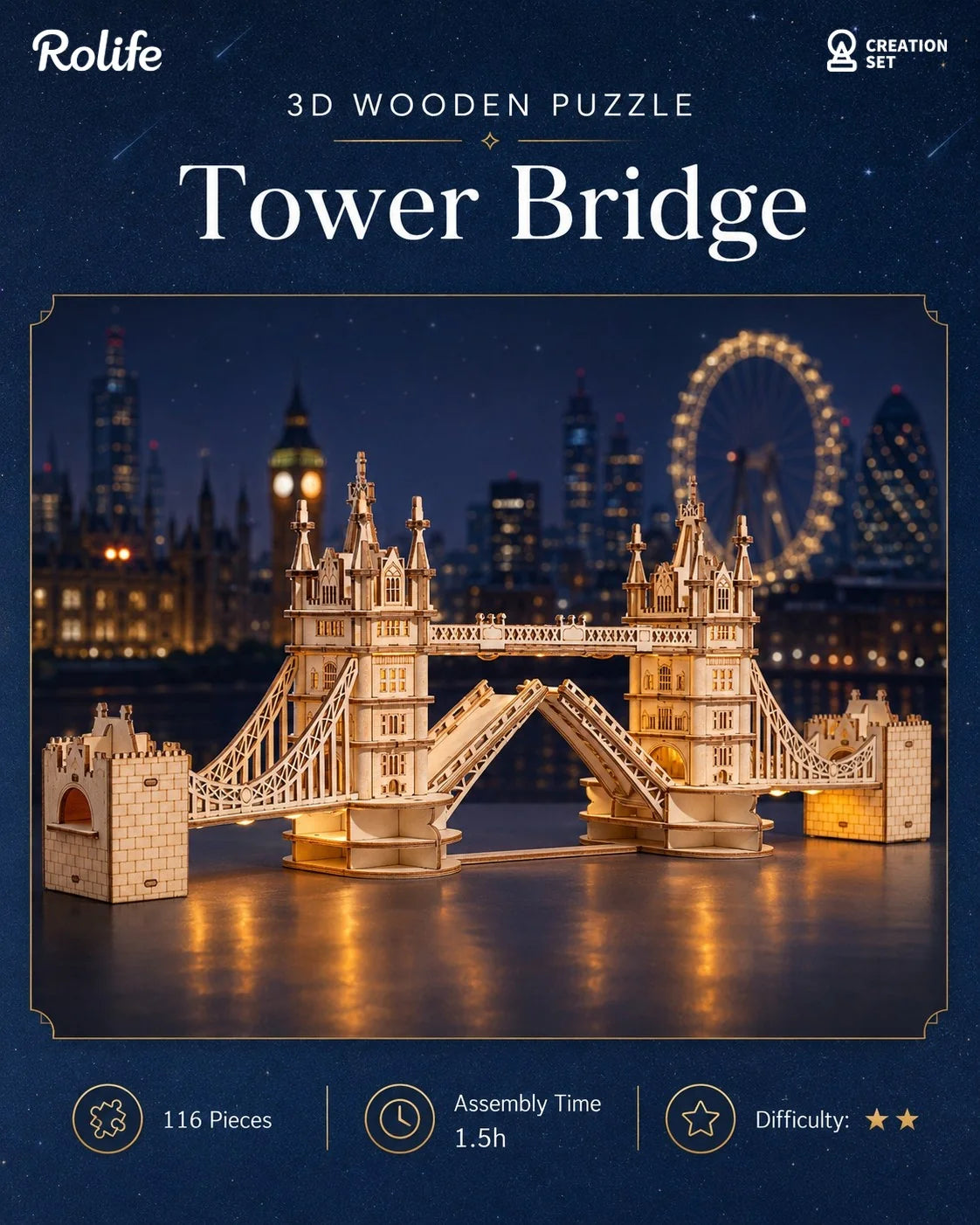 Rolife Tower Bridge with LED Lights