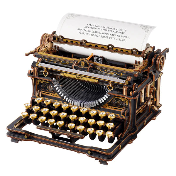 ROKR Mechanical Typewriter Wooden 3D Puzzle (Classic Version)