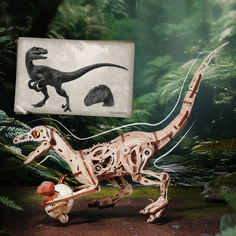 ROKR Velociraptor Mechanical 3D Wooden Puzzle