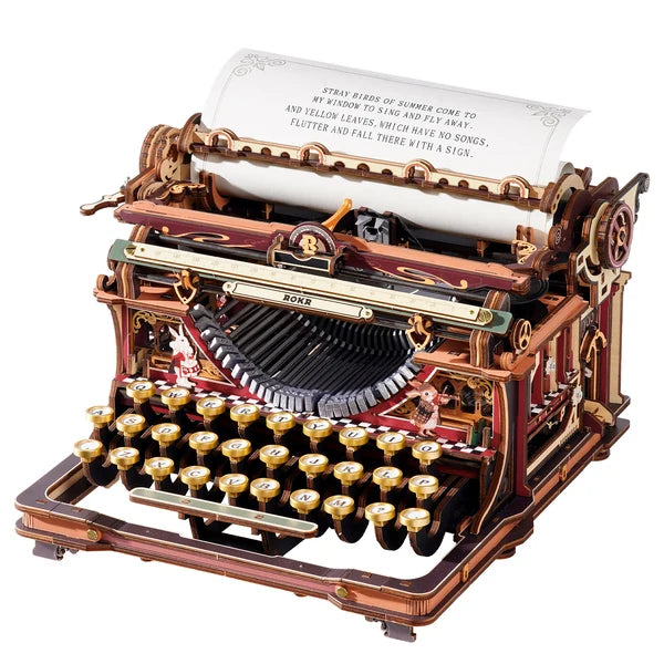ROKR Mechanical Typewriter Wooden 3D Puzzle (Magic Version)