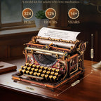 ROKR Mechanical Typewriter Wooden 3D Puzzle (Magic Version)