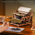 ROKR Mechanical Typewriter Wooden 3D Puzzle (Magic Version)