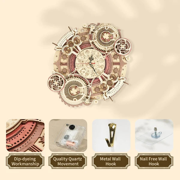 ROKR Zodiac Mechanical Wall Clock DIY