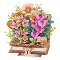 Rowood Wooden Blooming Book DIY Flower Bouquet 3D Puzzle