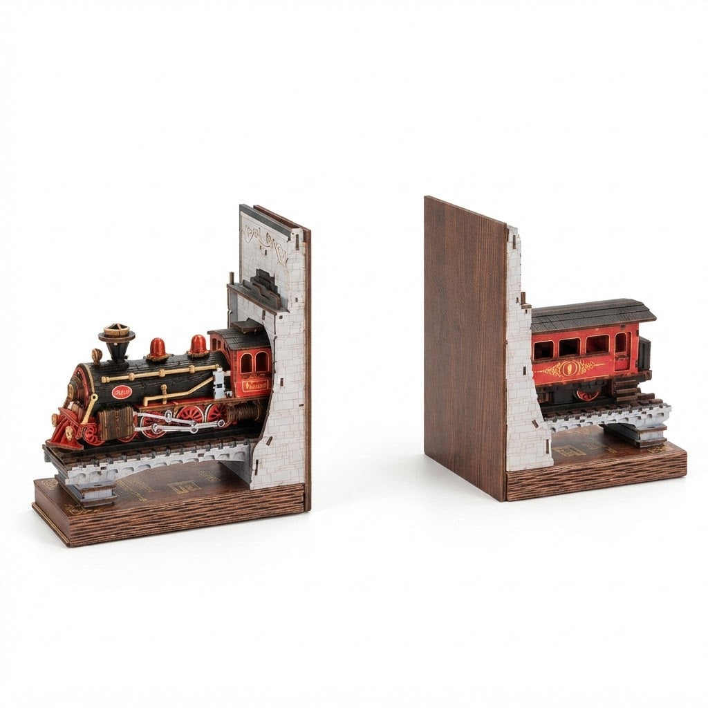 Rolife Century Train DIY Book End